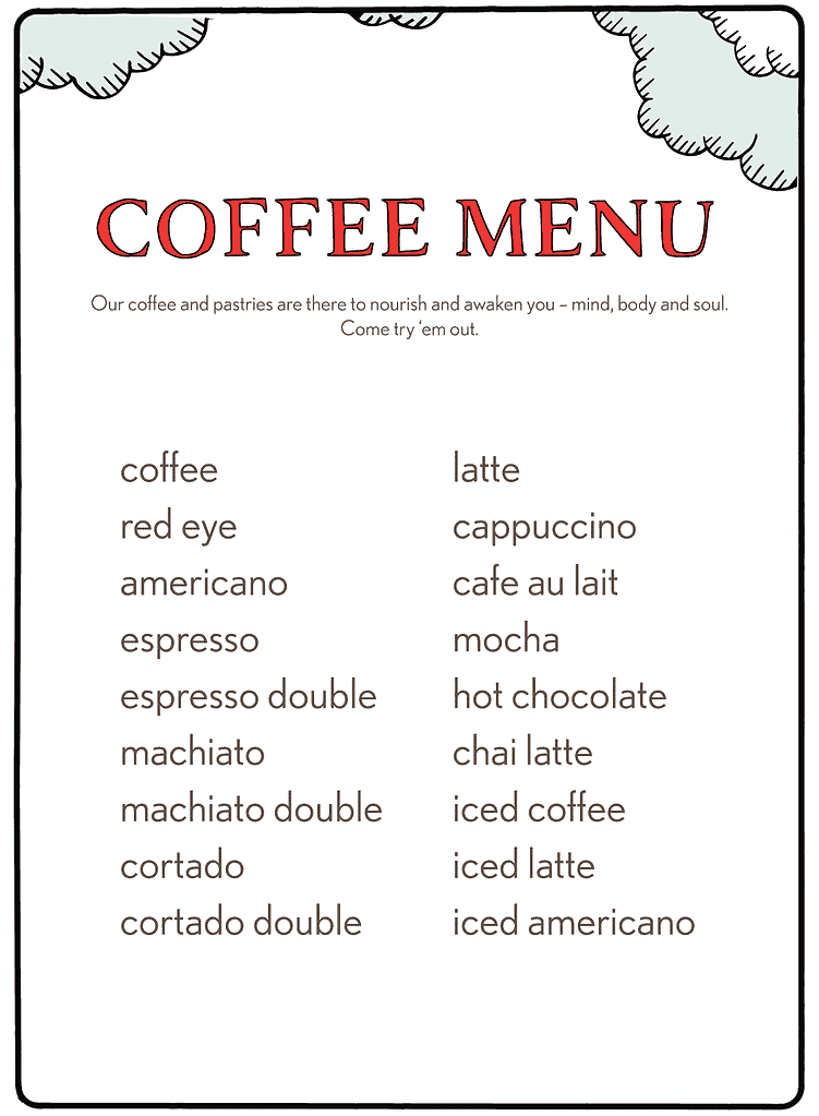 matto espresso menu